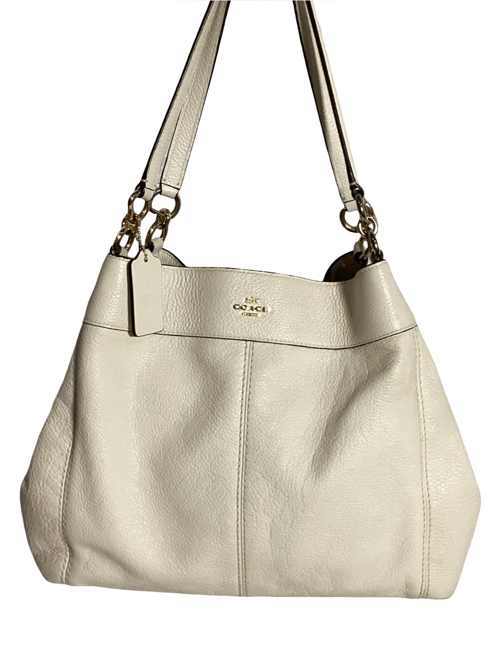 Coach | Bags | Coach Lexy Ivory White Soft Pebbled Leather 